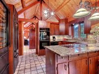 large kitchen in cabin kitchen